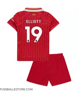Günstige Liverpool Harvey Elliott #19 Heimtrikotsatz Kinder 2024-25 Kurzarm (+ Kurze Hosen)